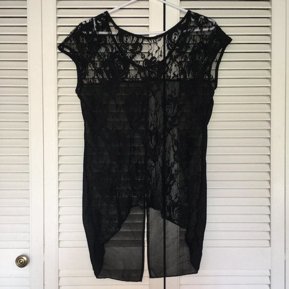 Black Lace Top - Picture 1 of 2